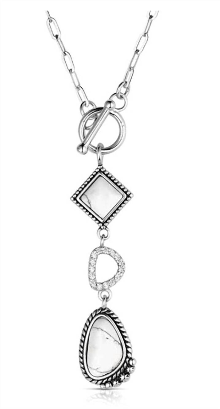 NEW MONTANA SILVERSMITHS women's dangle stargazer necklace in silver/turquoise